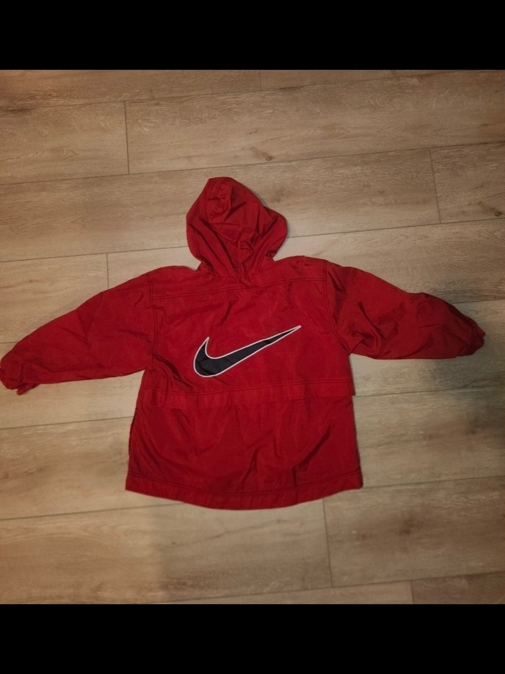 Vintage Y2K Nike Red Tag Windbreaker Red  and Black Size Woman's Medium Damaged